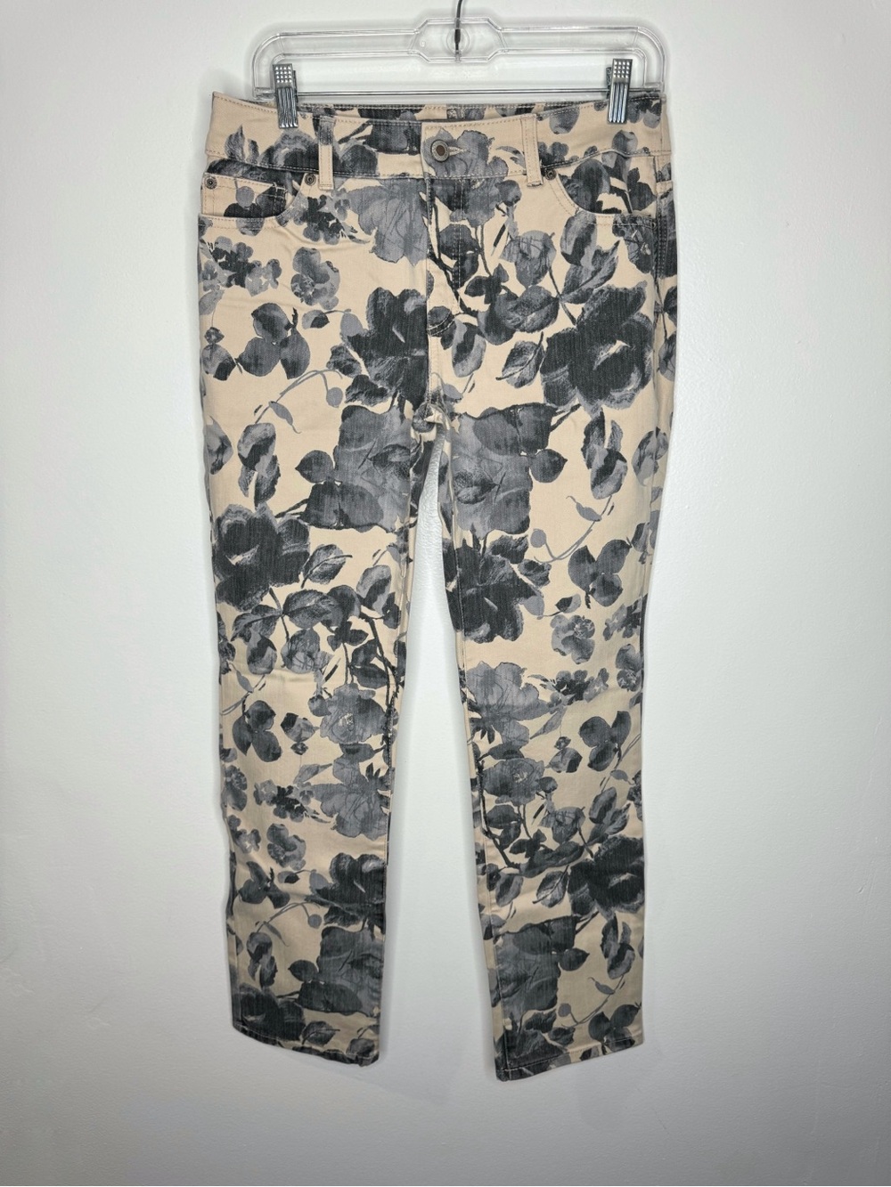 Chico’s So Slimming Floral Print Skinny Jeans Women’s 6 Chico’s 0.5